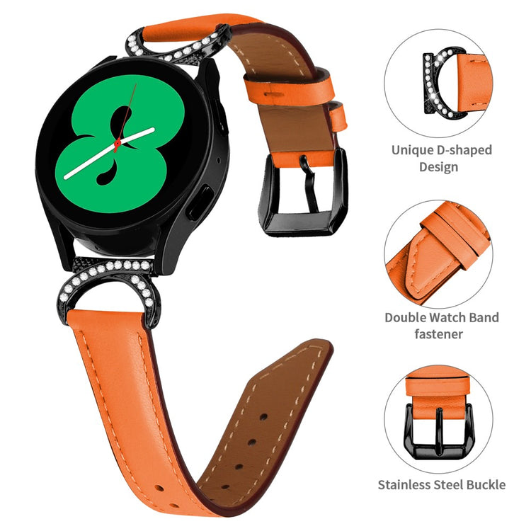 Vildt Flot Kunstlæder Universal Rem passer til Samsung Smartwatch - Orange#serie_1