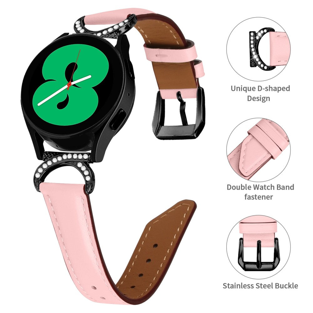 Vildt Flot Kunstlæder Universal Rem passer til Samsung Smartwatch - Pink#serie_2