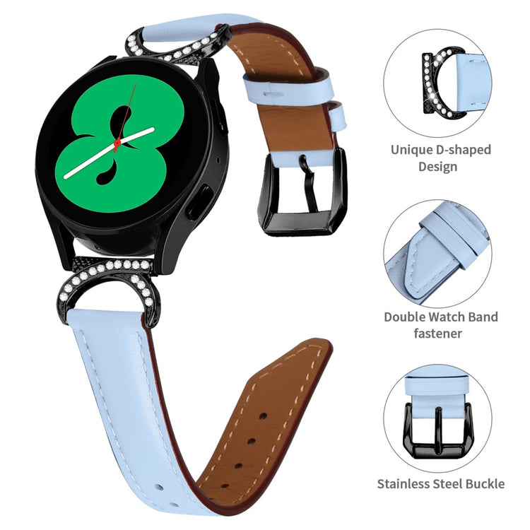 Vildt Flot Kunstlæder Universal Rem passer til Samsung Smartwatch - Blå#serie_4