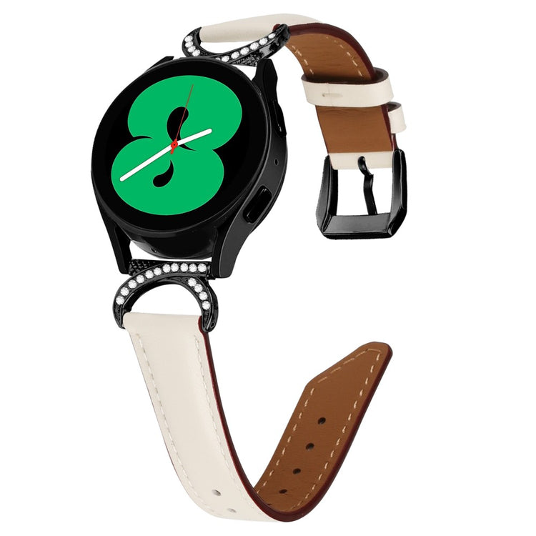 Vildt Flot Kunstlæder Universal Rem passer til Samsung Smartwatch - Hvid#serie_5
