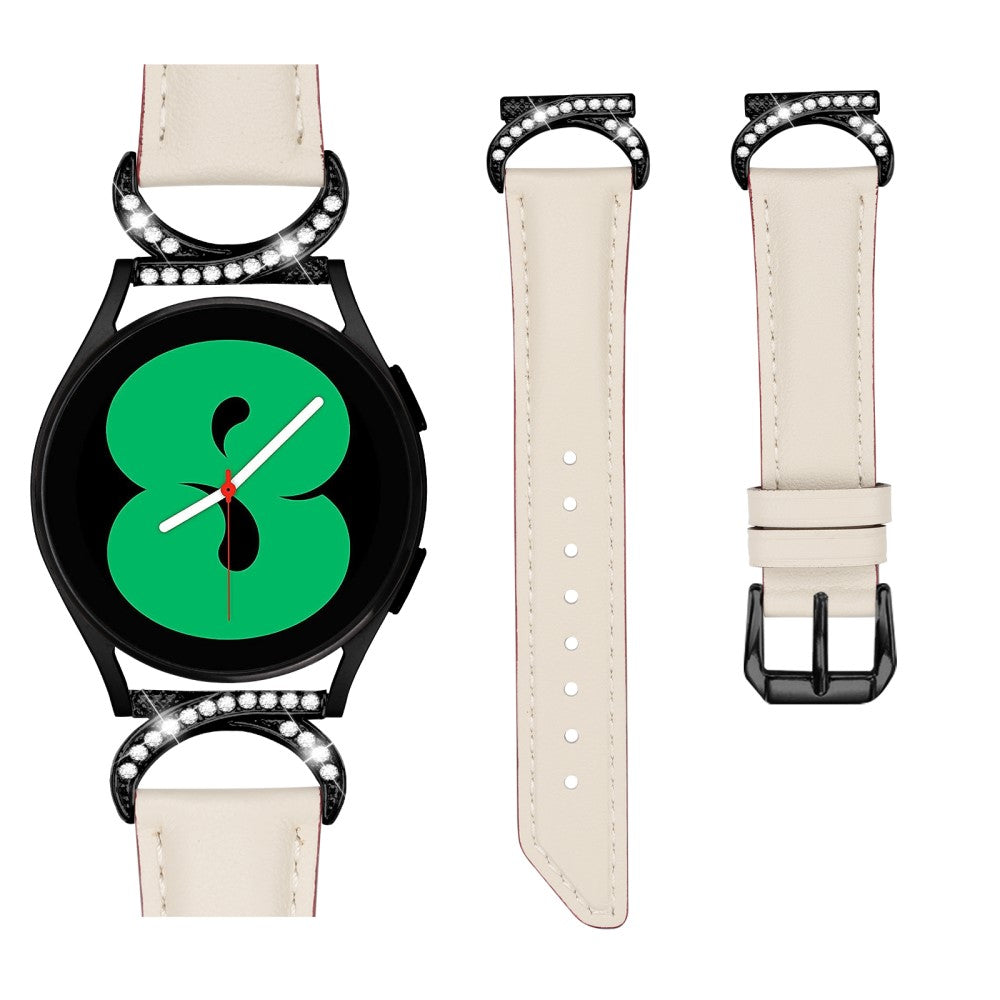 Vildt Flot Kunstlæder Universal Rem passer til Samsung Smartwatch - Hvid#serie_5