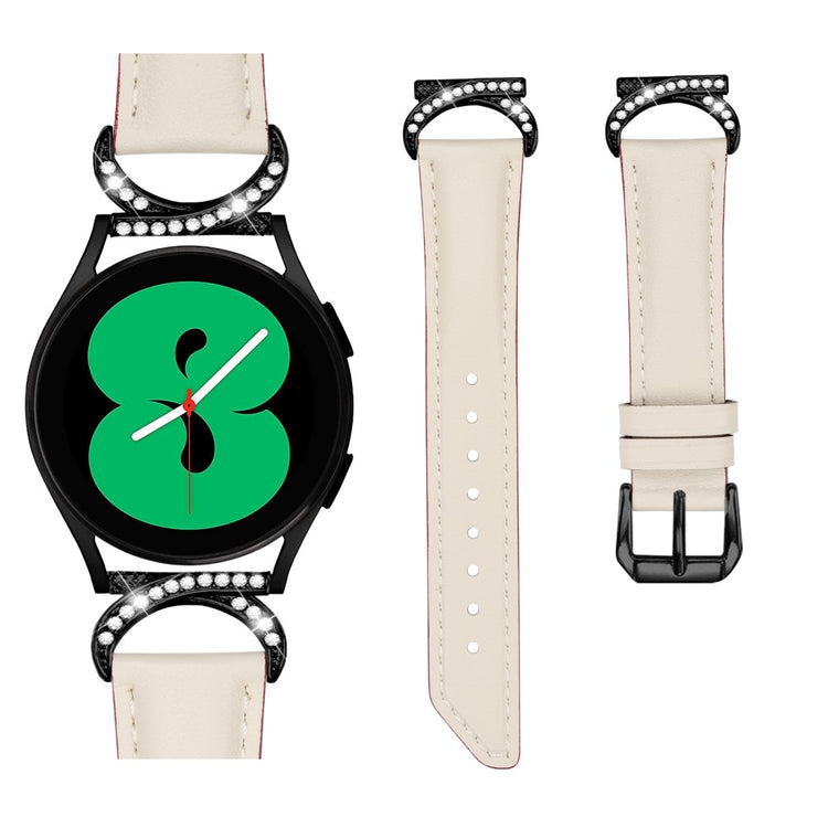 Vildt Flot Kunstlæder Universal Rem passer til Samsung Smartwatch - Hvid#serie_5