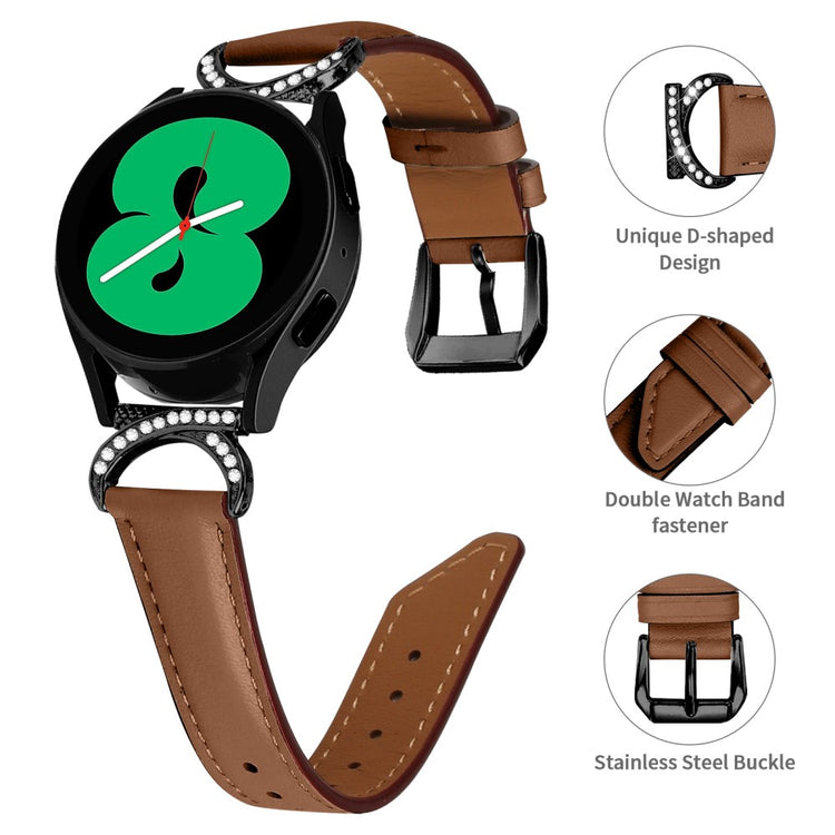 Vildt Flot Kunstlæder Universal Rem passer til Samsung Smartwatch - Brun#serie_6