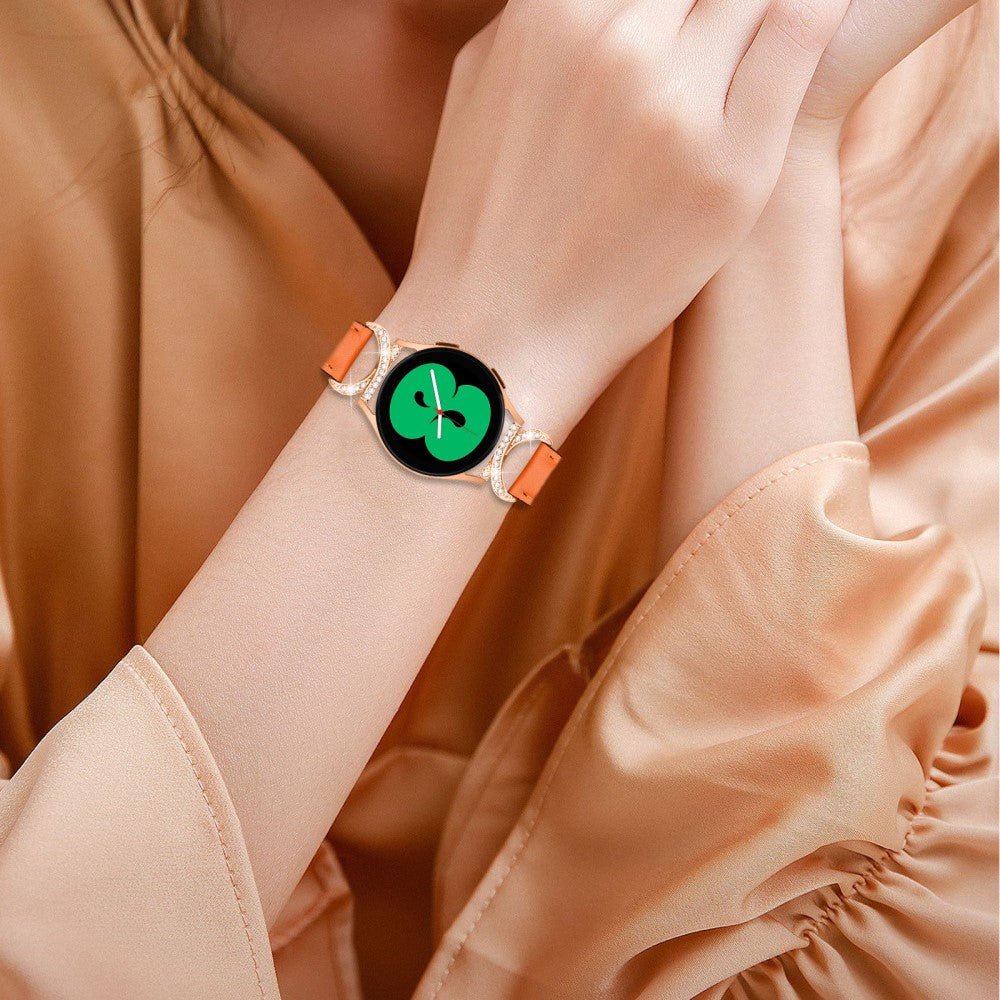 Vildt Holdbart Kunstlæder Universal Rem passer til Samsung Smartwatch - Orange#serie_1
