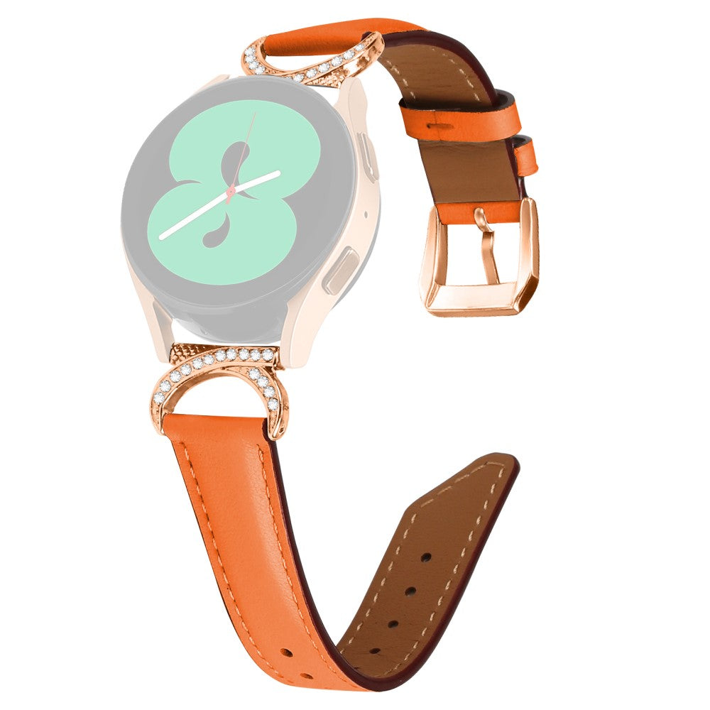 Vildt Holdbart Kunstlæder Universal Rem passer til Samsung Smartwatch - Orange#serie_1