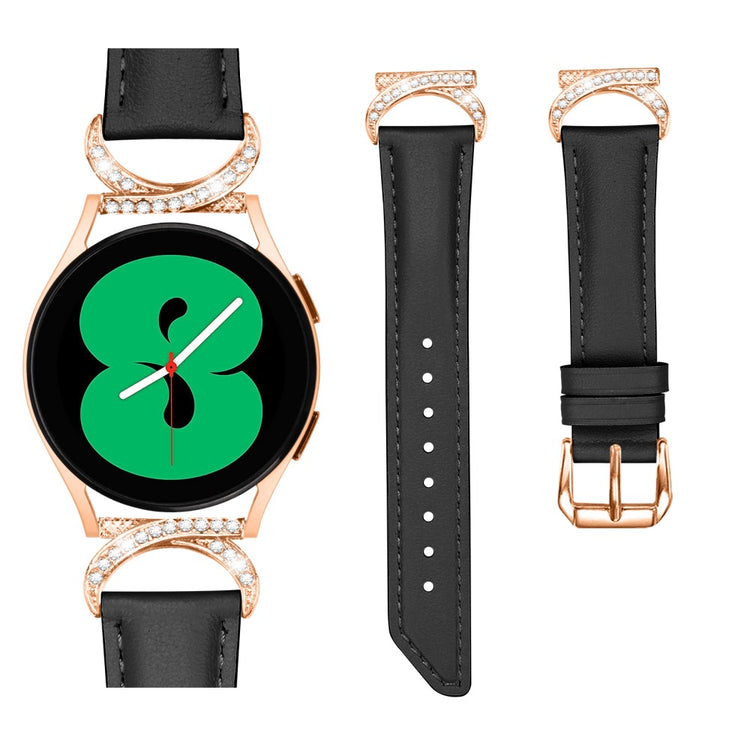 Vildt Holdbart Kunstlæder Universal Rem passer til Samsung Smartwatch - Sort#serie_3
