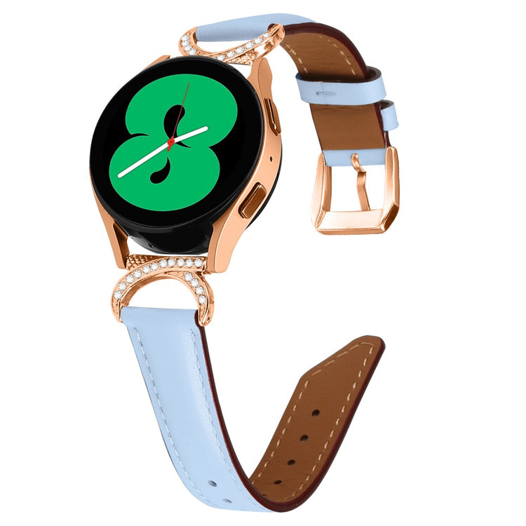 Vildt Holdbart Kunstlæder Universal Rem passer til Samsung Smartwatch - Blå#serie_4