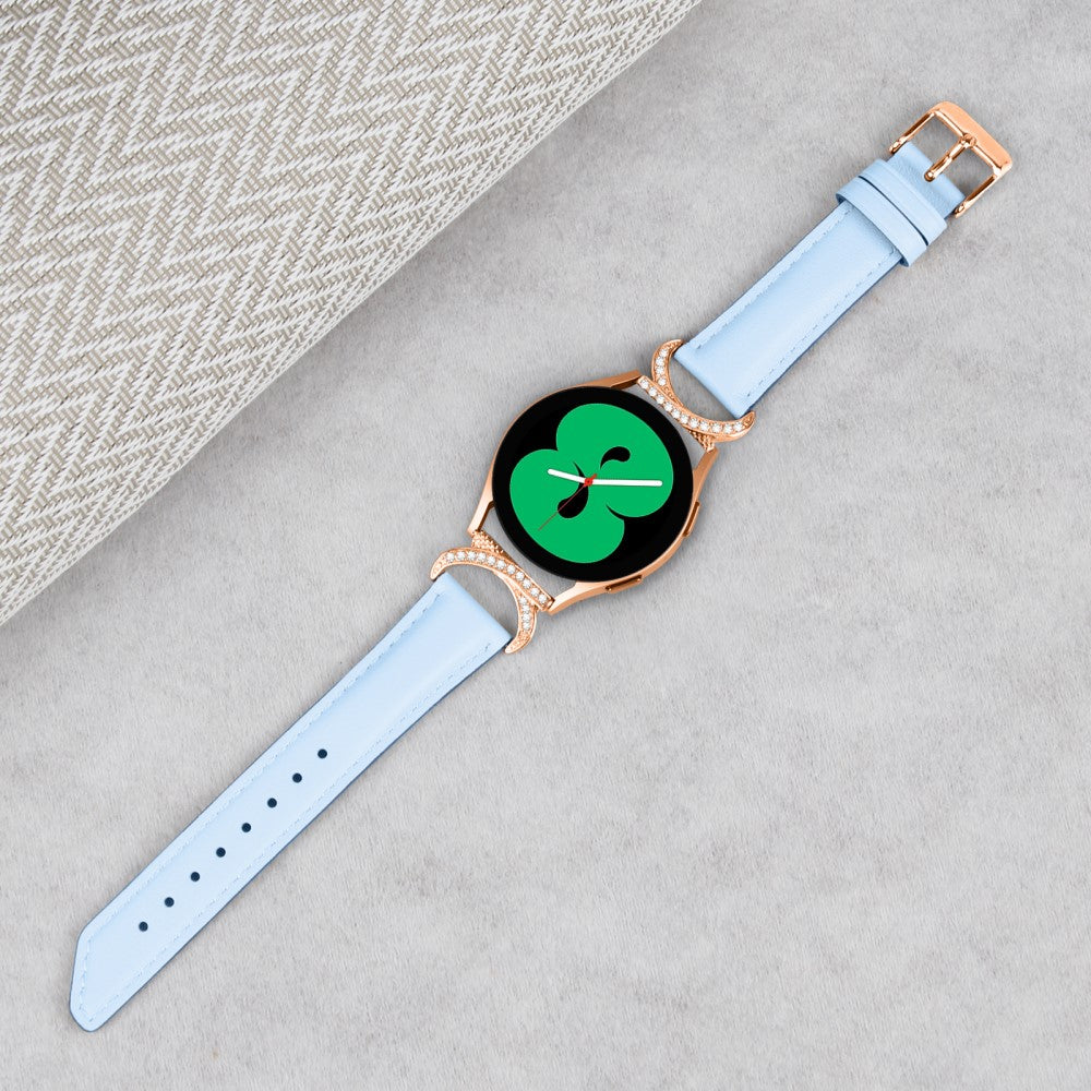 Vildt Holdbart Kunstlæder Universal Rem passer til Samsung Smartwatch - Blå#serie_4
