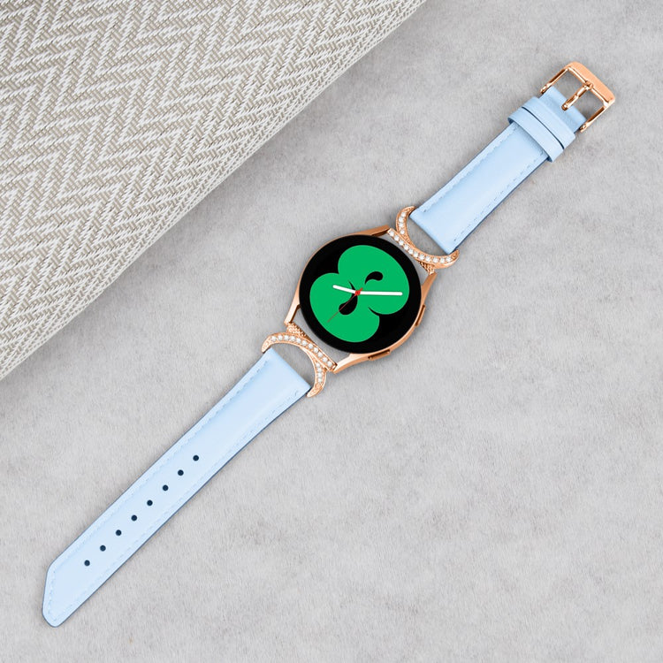 Vildt Holdbart Kunstlæder Universal Rem passer til Samsung Smartwatch - Blå#serie_4