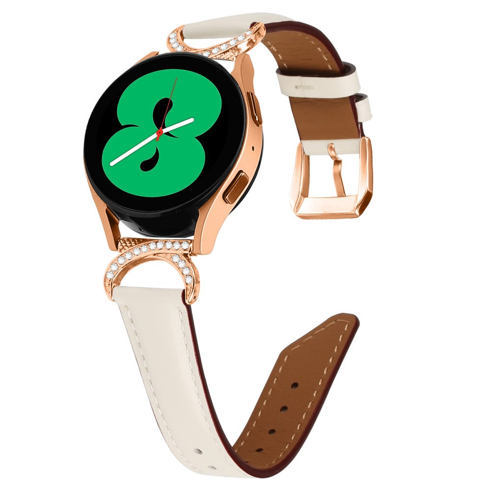 Vildt Holdbart Kunstlæder Universal Rem passer til Samsung Smartwatch - Hvid#serie_5