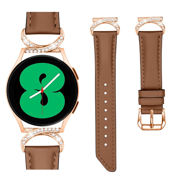 Vildt Holdbart Kunstlæder Universal Rem passer til Samsung Smartwatch - Brun#serie_6
