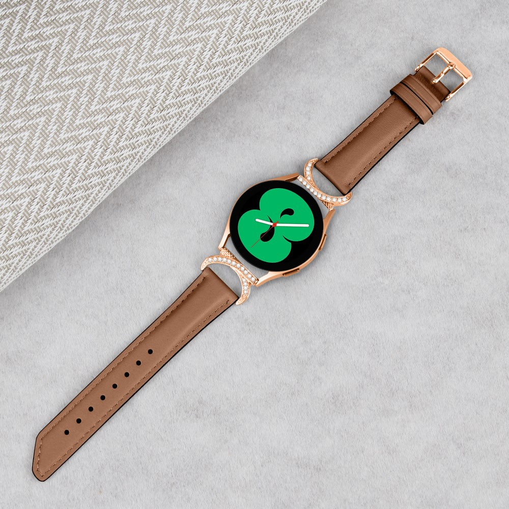 Vildt Holdbart Kunstlæder Universal Rem passer til Samsung Smartwatch - Brun#serie_6