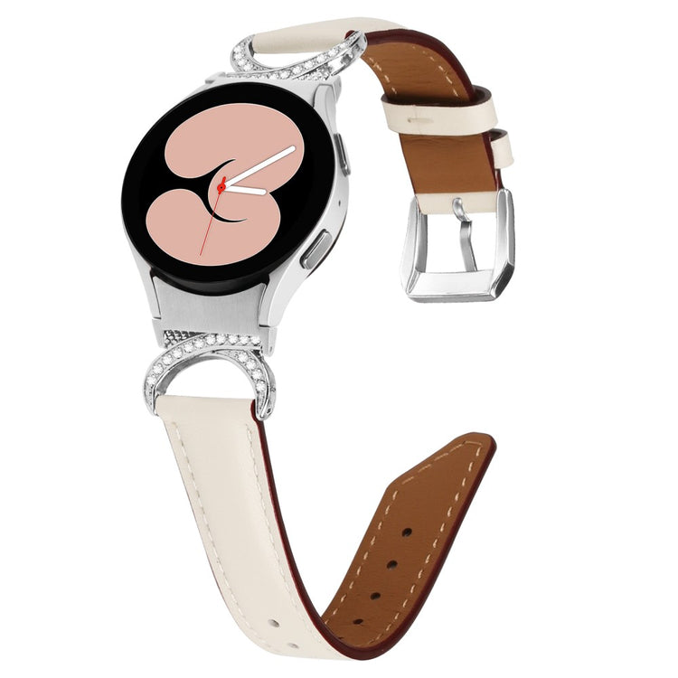 Vildt Rart Kunstlæder Universal Rem passer til Samsung Smartwatch - Hvid#serie_5
