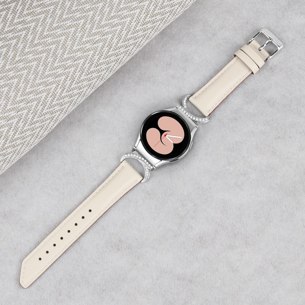 Vildt Rart Kunstlæder Universal Rem passer til Samsung Smartwatch - Hvid#serie_5