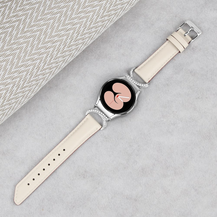 Vildt Rart Kunstlæder Universal Rem passer til Samsung Smartwatch - Hvid#serie_5