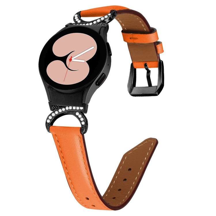 Rigtigt Nydelig Kunstlæder Universal Rem passer til Samsung Smartwatch - Orange#serie_1