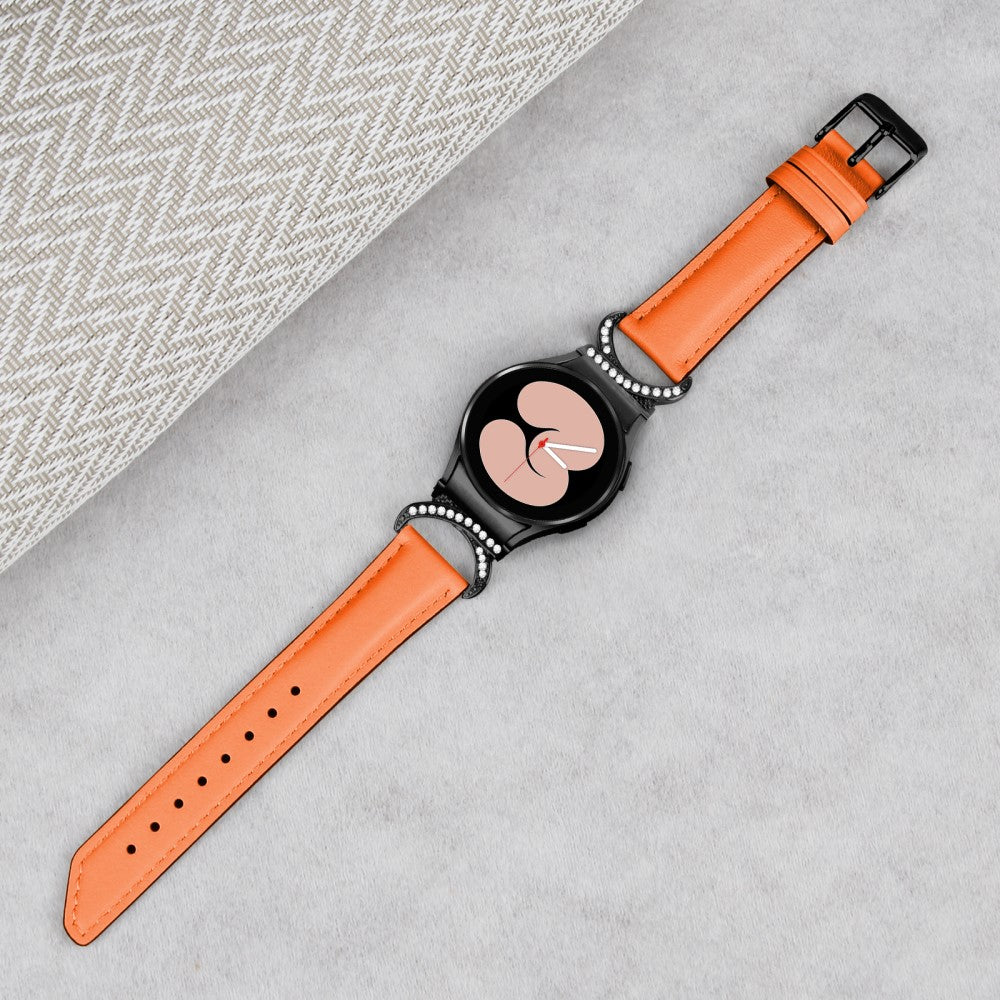 Rigtigt Nydelig Kunstlæder Universal Rem passer til Samsung Smartwatch - Orange#serie_1