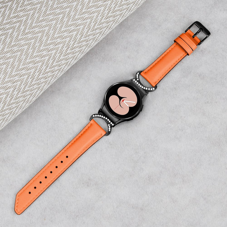 Rigtigt Nydelig Kunstlæder Universal Rem passer til Samsung Smartwatch - Orange#serie_1