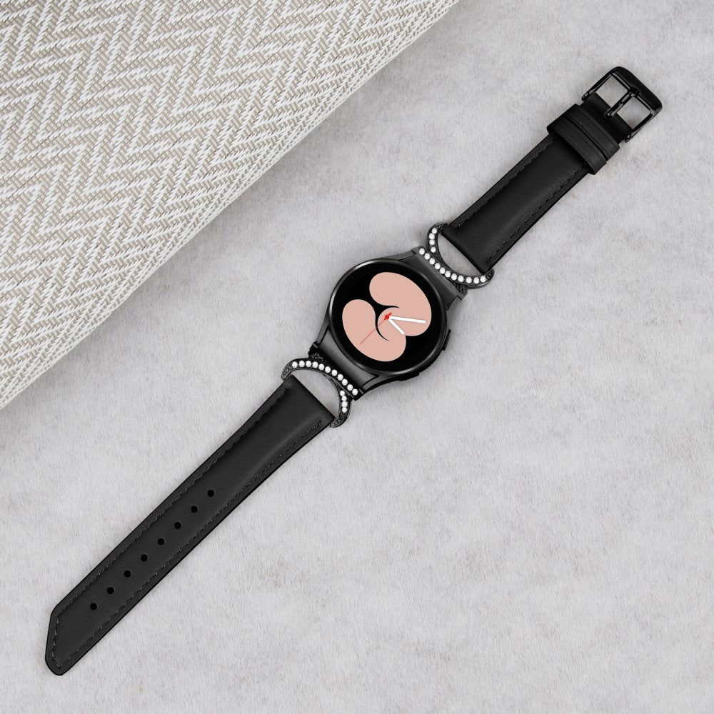 Rigtigt Nydelig Kunstlæder Universal Rem passer til Samsung Smartwatch - Sort#serie_3