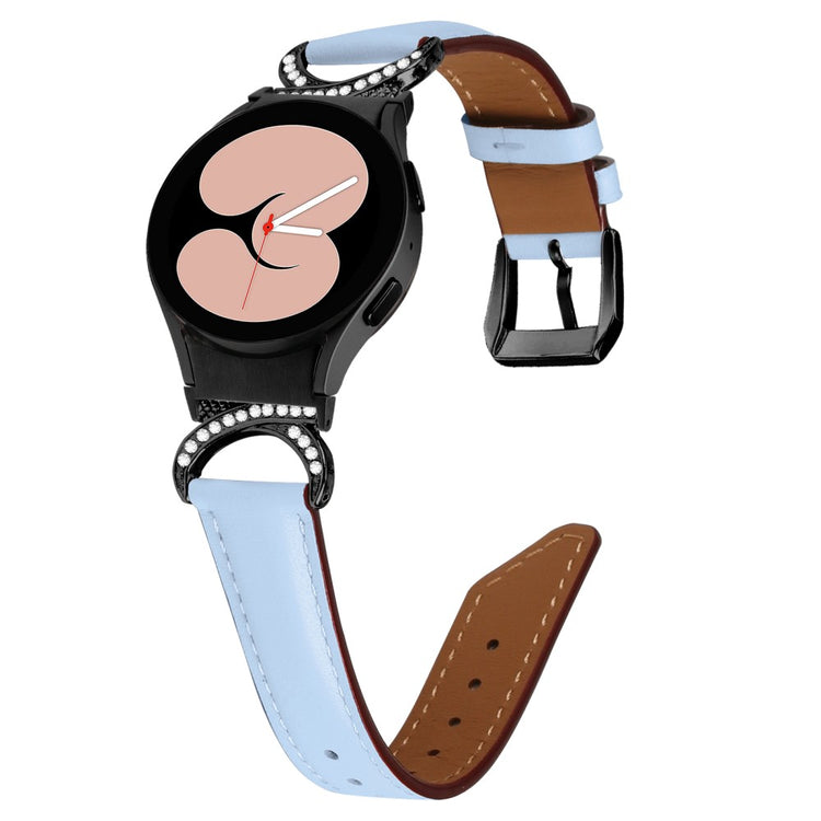 Rigtigt Nydelig Kunstlæder Universal Rem passer til Samsung Smartwatch - Blå#serie_4