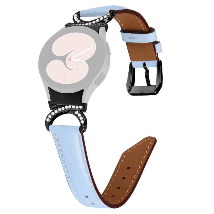 Rigtigt Nydelig Kunstlæder Universal Rem passer til Samsung Smartwatch - Blå#serie_4