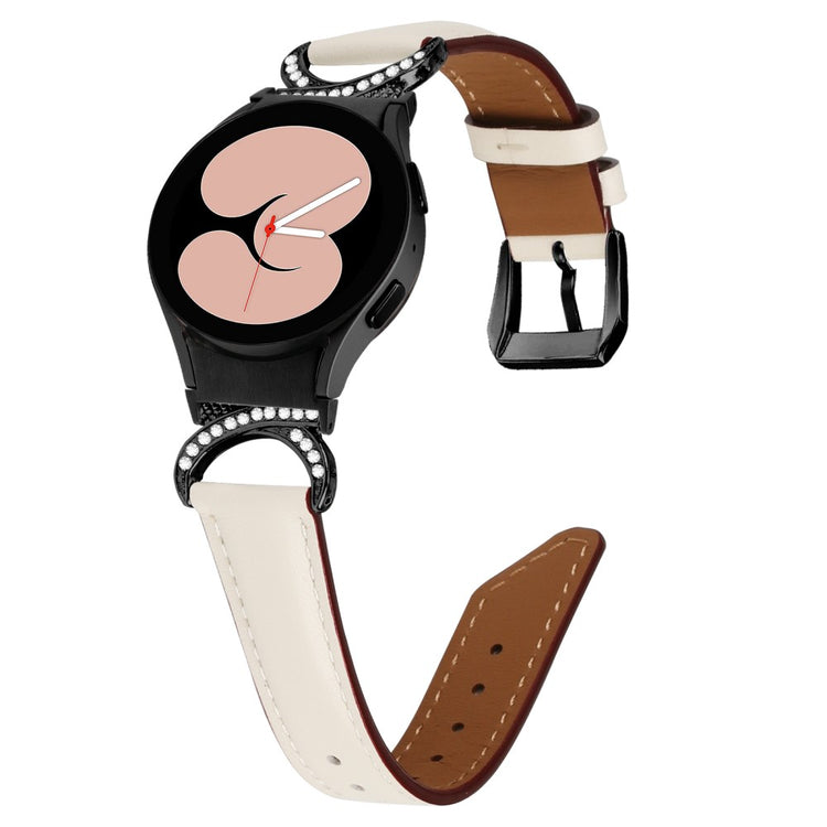 Rigtigt Nydelig Kunstlæder Universal Rem passer til Samsung Smartwatch - Hvid#serie_5