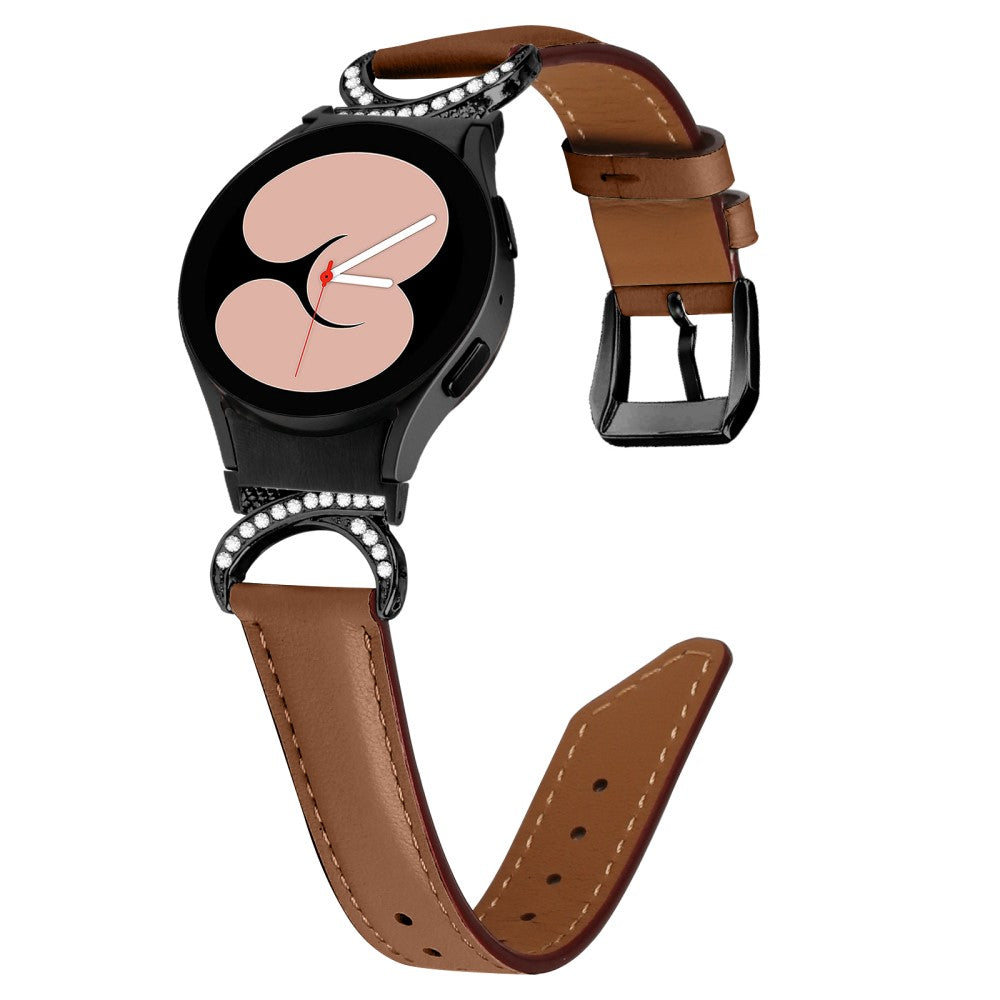 Rigtigt Nydelig Kunstlæder Universal Rem passer til Samsung Smartwatch - Brun#serie_6