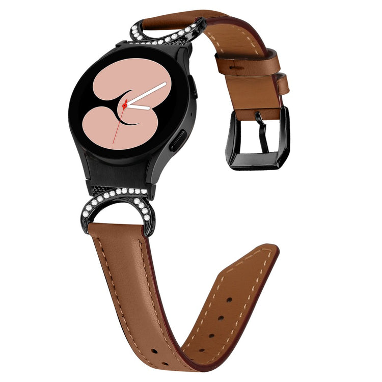 Rigtigt Nydelig Kunstlæder Universal Rem passer til Samsung Smartwatch - Brun#serie_6