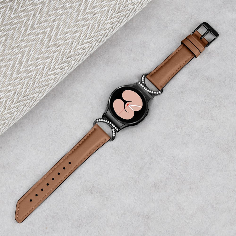 Rigtigt Nydelig Kunstlæder Universal Rem passer til Samsung Smartwatch - Brun#serie_6