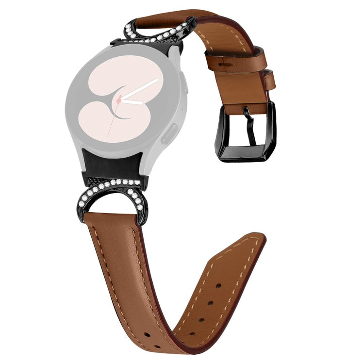 Rigtigt Nydelig Kunstlæder Universal Rem passer til Samsung Smartwatch - Brun#serie_6