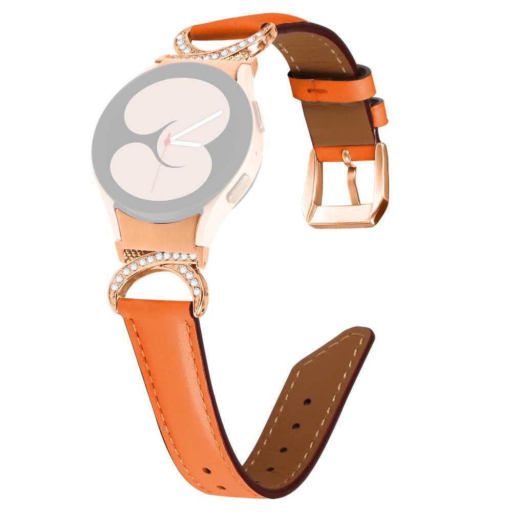 Super Skøn Kunstlæder Universal Rem passer til Samsung Smartwatch - Orange#serie_1