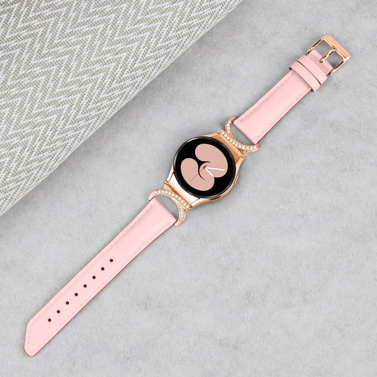 Super Skøn Kunstlæder Universal Rem passer til Samsung Smartwatch - Pink#serie_2