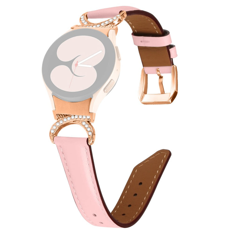 Super Skøn Kunstlæder Universal Rem passer til Samsung Smartwatch - Pink#serie_2