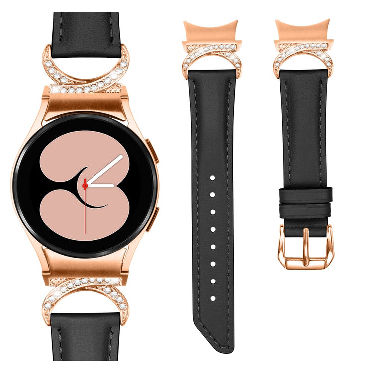 Super Skøn Kunstlæder Universal Rem passer til Samsung Smartwatch - Sort#serie_3