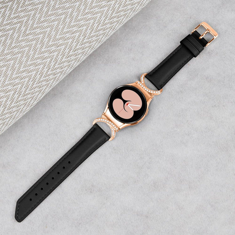 Super Skøn Kunstlæder Universal Rem passer til Samsung Smartwatch - Sort#serie_3