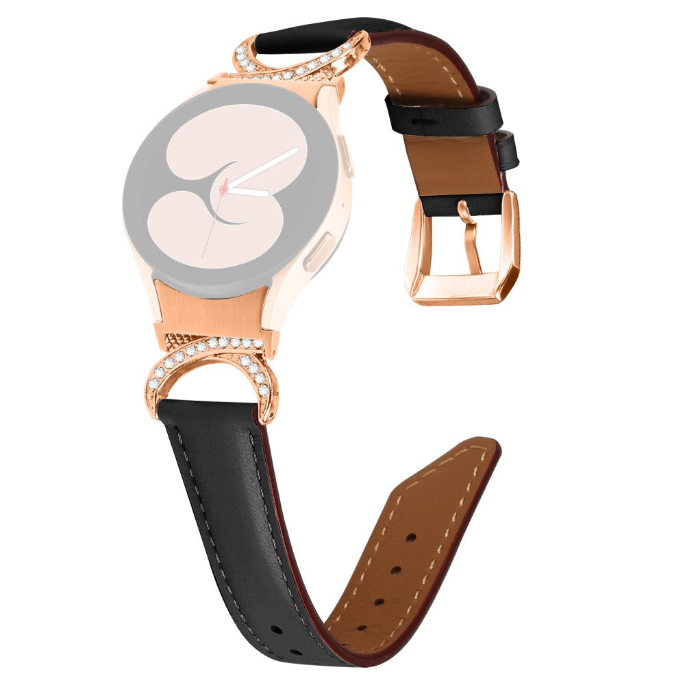 Super Skøn Kunstlæder Universal Rem passer til Samsung Smartwatch - Sort#serie_3