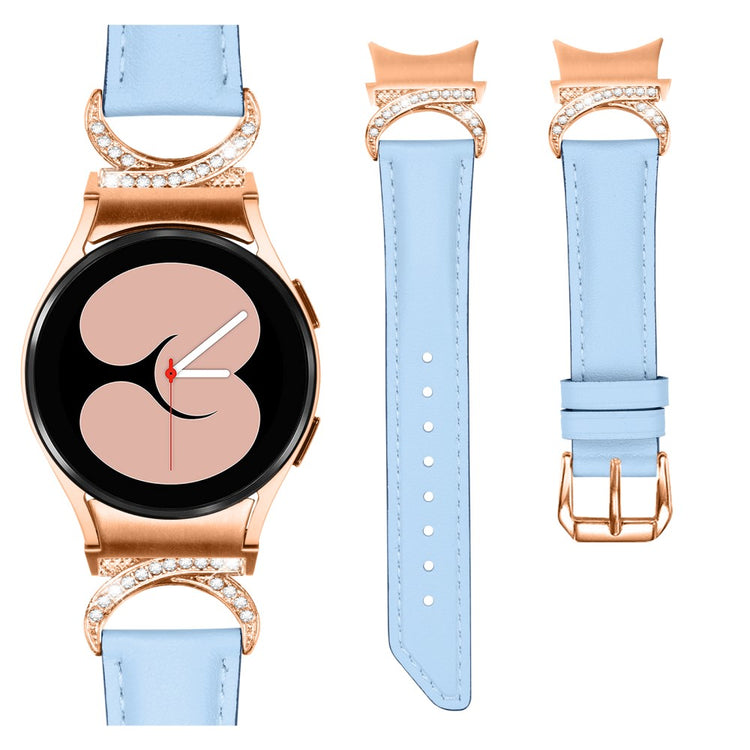Super Skøn Kunstlæder Universal Rem passer til Samsung Smartwatch - Blå#serie_4