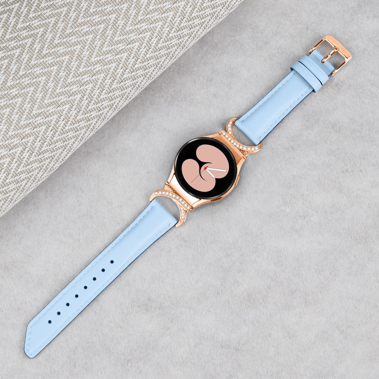 Super Skøn Kunstlæder Universal Rem passer til Samsung Smartwatch - Blå#serie_4