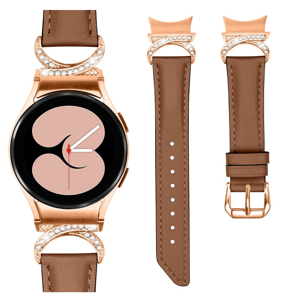 Super Skøn Kunstlæder Universal Rem passer til Samsung Smartwatch - Brun#serie_6