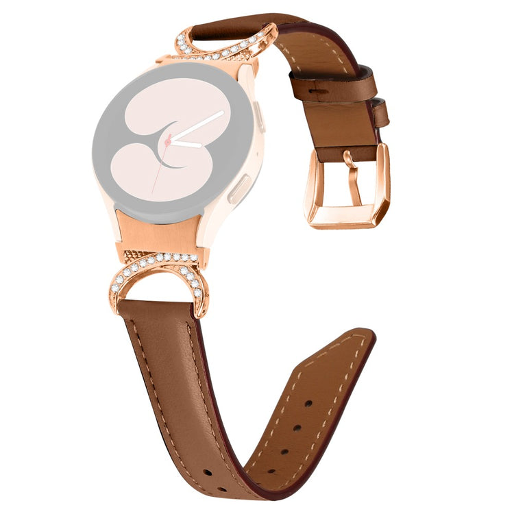 Super Skøn Kunstlæder Universal Rem passer til Samsung Smartwatch - Brun#serie_6