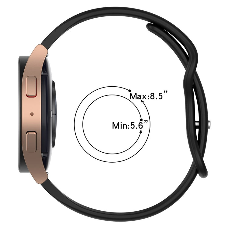 Rigtigt Rart Silikone Universal Rem passer til Smartwatch - Rød#serie_4