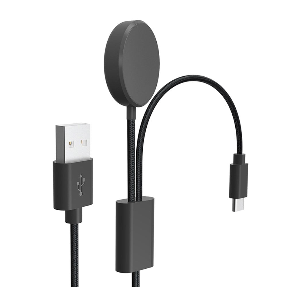 Plastik Type-C Ladestation passer til Samsung Smartwatch - Sort#serie_037