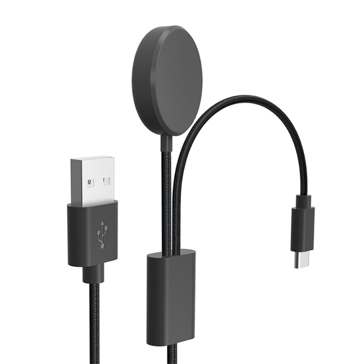 Plastik Type-C Ladestation passer til Samsung Smartwatch - Sort#serie_037