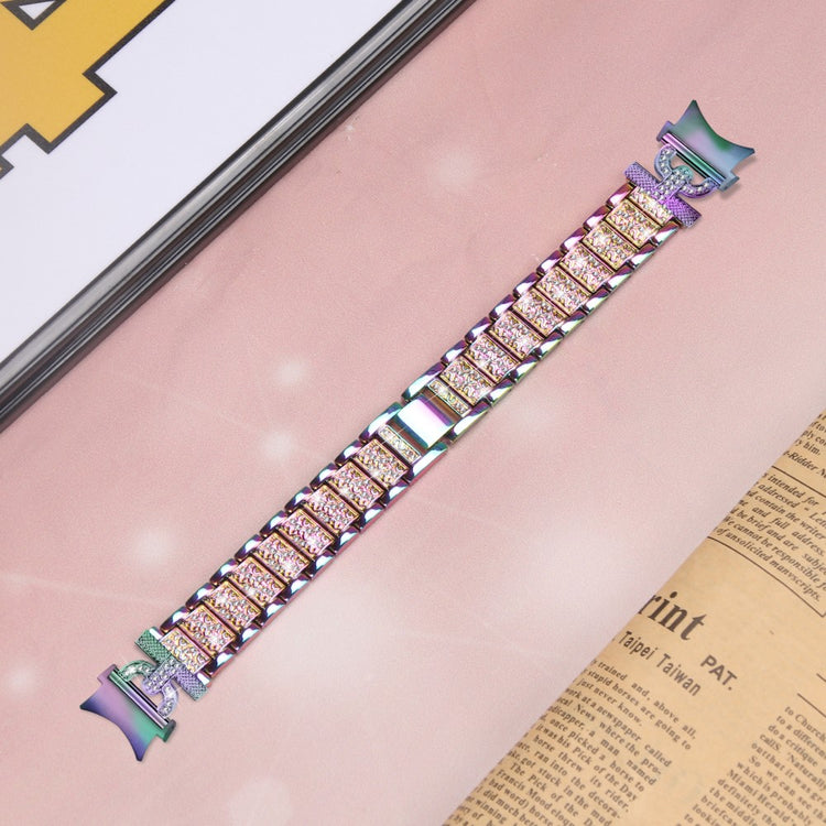 Holdbart Metal Og Rhinsten Universal Rem passer til Samsung Smartwatch - Flerfarvet#serie_4