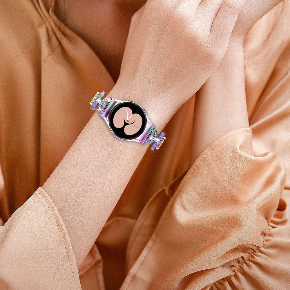 Holdbart Metal Og Rhinsten Universal Rem passer til Samsung Smartwatch - Flerfarvet#serie_4