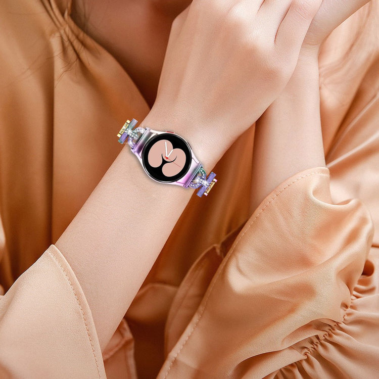 Holdbart Metal Og Rhinsten Universal Rem passer til Samsung Smartwatch - Flerfarvet#serie_4