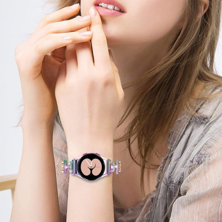 Holdbart Metal Og Rhinsten Universal Rem passer til Samsung Smartwatch - Flerfarvet#serie_4