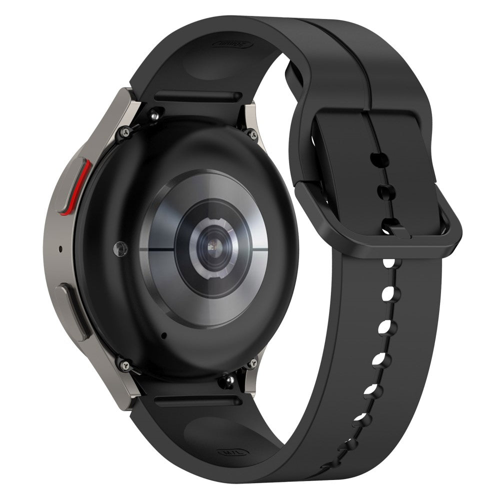20mm silicone groove strap for Samsung Galaxy Watch 6 / 5 / 4 / 3 (41mm) - Black#serie_1