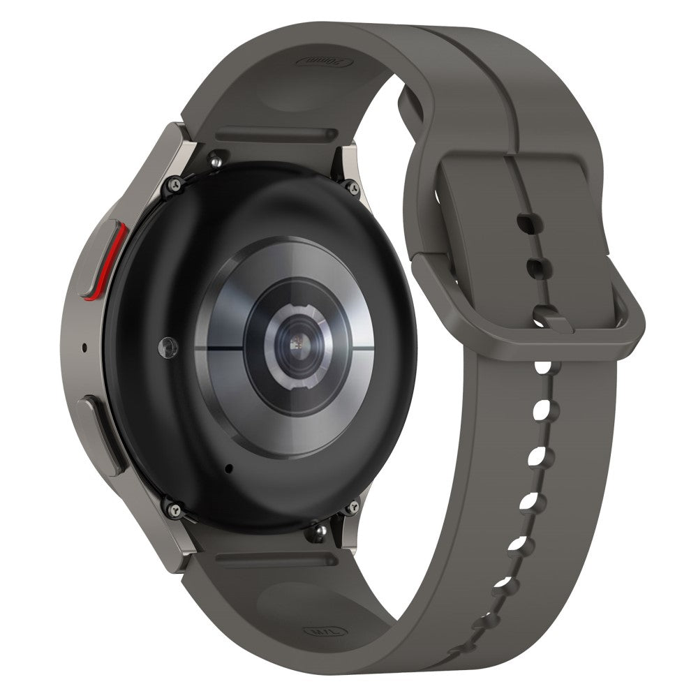 20mm silicone groove strap for Samsung Galaxy Watch 6 / 5 / 4 / 3 (41mm) - Dark Grey#serie_11