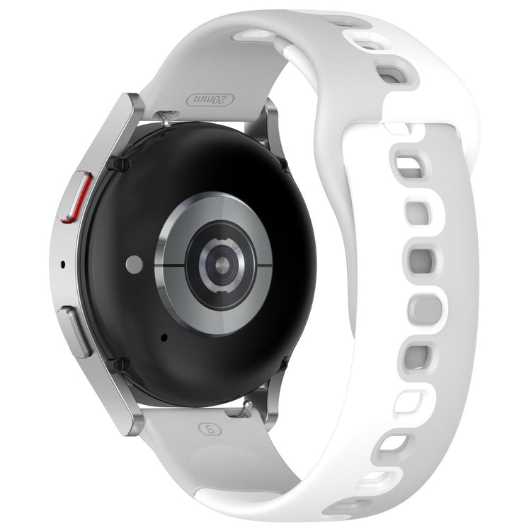 20mm Universal dual color silicone strap - Grey / White#serie_8